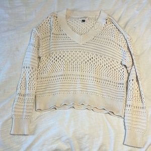 Universal Thread Women’s Crochet Cream Sweater